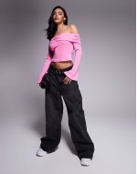 ruched front  top in pink