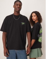 Disney Pixar unisex oversized t-shirt with Toy Story Alien prints in black