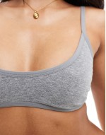 Inez soft scoop bra in grey