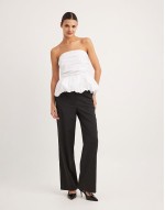peplum top in off white