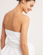 peplum top in off white