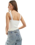 lace trim cami in ivory