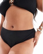 x Perrie Sian high leg bikini bottoms co-ord in black