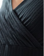 Mamalicious Maternity short sved ribbed jersey maxi dress in black