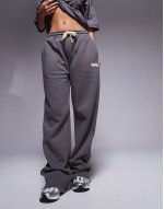 Studio bubble logo back print oversized t-shirt, hoodie and joggers co-ord in dark grey and yellow